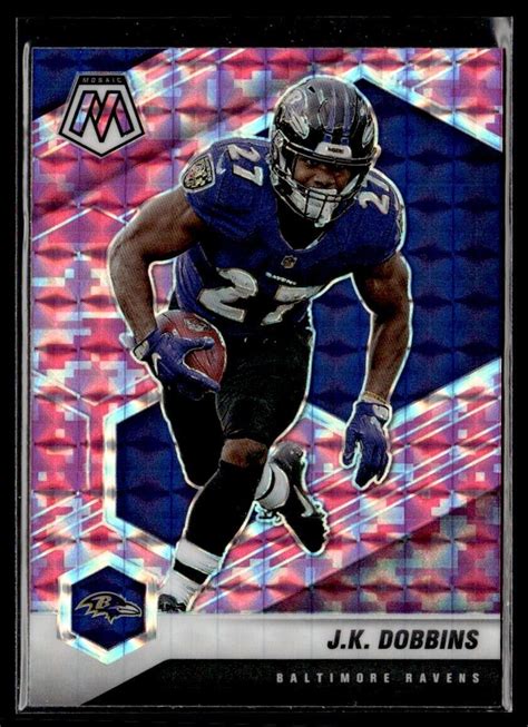 Panini Mosaic J K Dobbins Pink Camo Prizm Baltimore Ravens Ebay