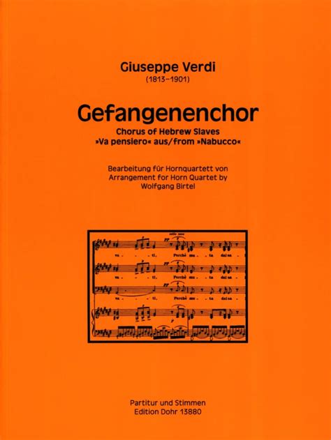 Gefangenenchor Von Giuseppe Verdi Im Stretta Noten Shop Kaufen