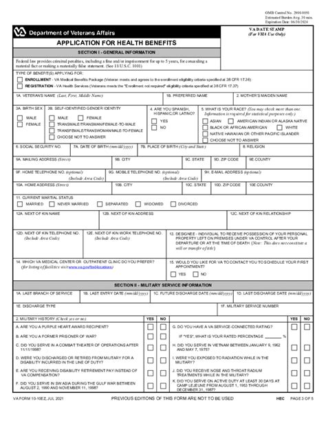 Va Form 10 10ez 2021 2023 Fill Online Printable Fillable Blank