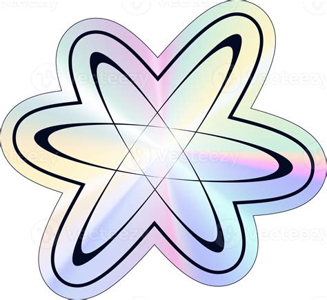 Y2k Holographic Orbits Sticker 37912370 Png