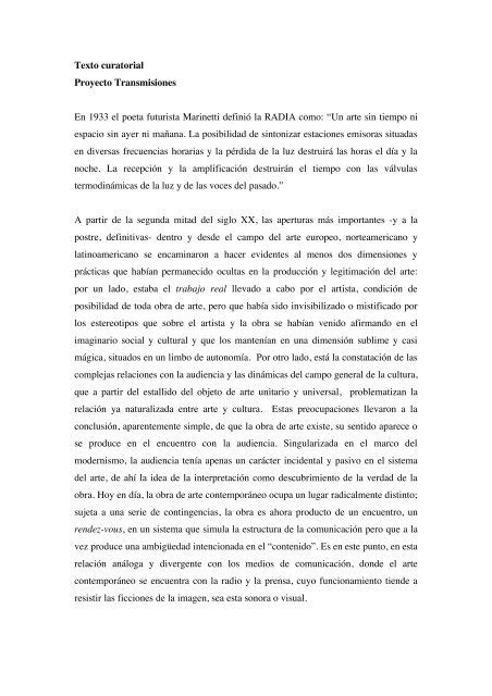 Texto Curatorial Maria Clara Bernal