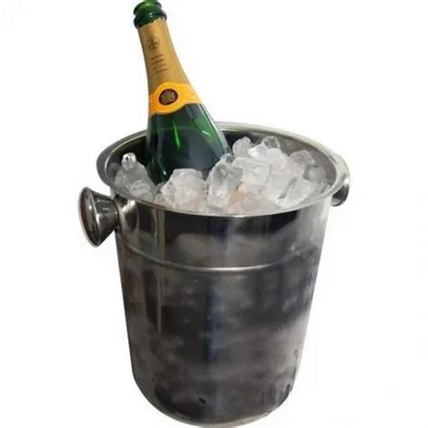 Virgin Crafts Silver Stainless Steel Ice Bucket For Bar At Rs Piece