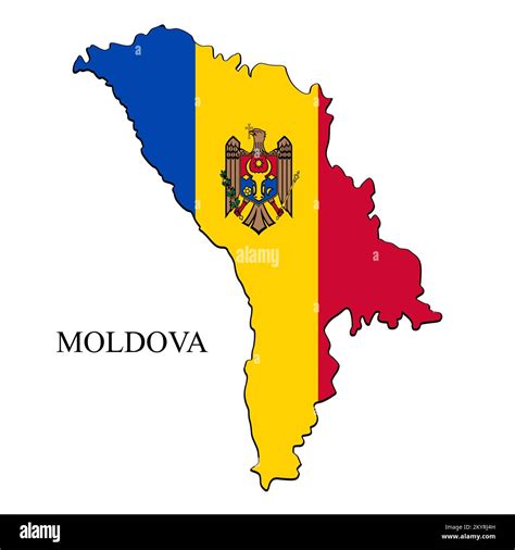 Moldova Map Vector Illustration Global Economy Famous Country