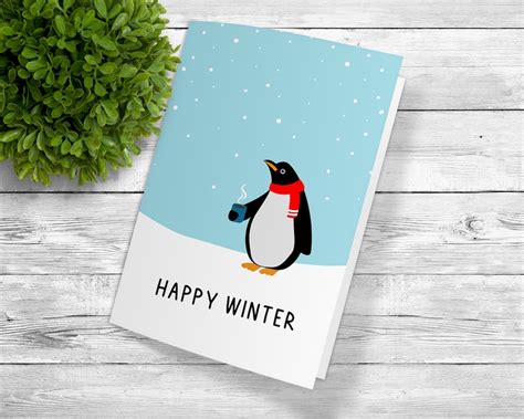 Happy Winter Greeting Card Printable Happy Winter Greeting Card