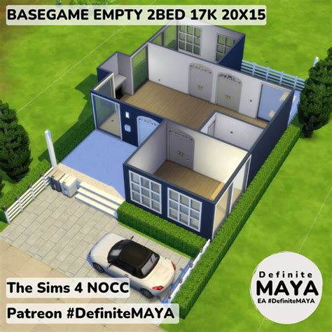 Basegame Empty Bed K X Definitemaya In Sims House Plans