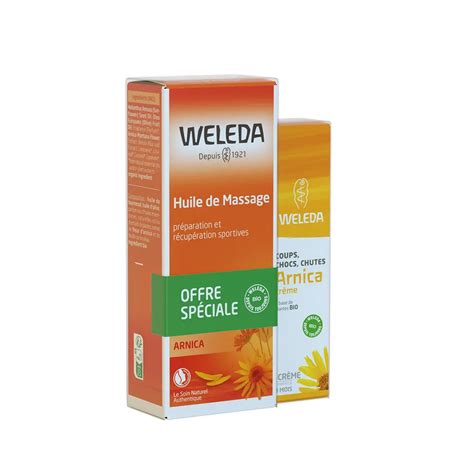 Huile de massage à l Arnica Weleda récupération sportive