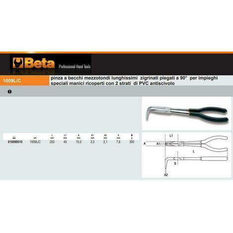 BETA PINZA A BECCHI MEZZOTONDI LUNGHISSIMI A 90 1009L C MM 253