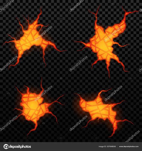 Ground Crack With Lava Volcanic Magma Earthquake Stock Vector Image By ©poliashenko 557648636