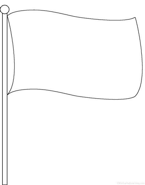 blank flag coloring page kenyonaxhartman