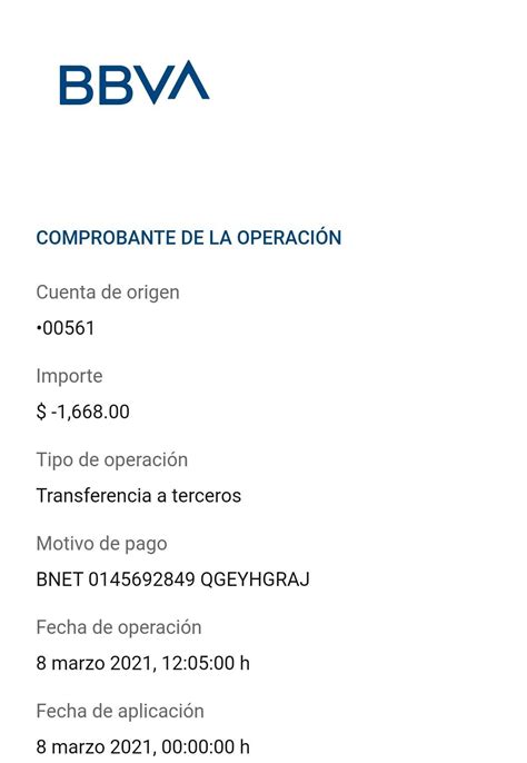 Comprobante De Pago Bbva Image To U