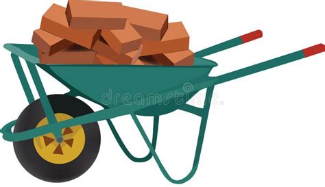 Brick Transport For Construction Wheelbarrow Transports Bricks For