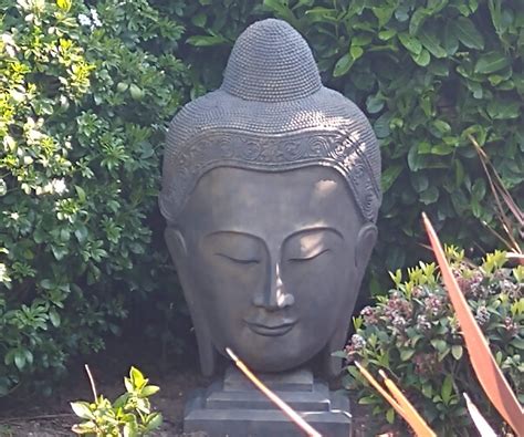 Beautiful Large Buddha Head Stone Garden Ornaments And Garden Statues In Uk