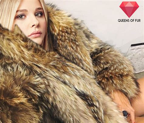 Chloe Moretz In Raccoon Fur Coat By Queens Of Fur On Deviantart