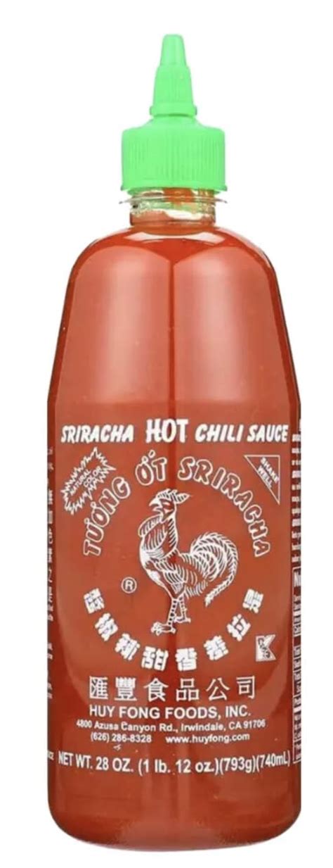 Amazon Huy Fong Foods Inc Sriracha Hot Chili Sauce 28 Oz Grocery Gourmet Food