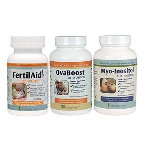 Fertilaid For Women Ovaboost And Myo Inositol Combo 1 Month Supply Fertility Supplements