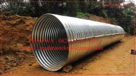 Jual Pipa Baja Bergelombang Armco Aramco Gorong Gorong Baja Steel