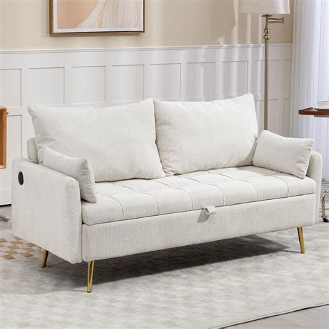 Mercer41 60 Upholstered Loveseat Mid Century Modern Love Seat 2