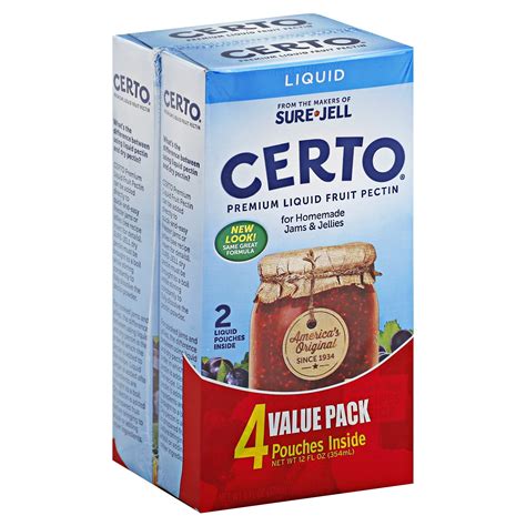 Certo Premium Liquid Fruit Pectin Value Pack 4 Ct Mulitpack 6 Fl Oz