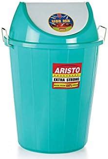 ARISTO Plastic Swing Lid Garbage Waste Dustbin 80 Ltr Green Amazon