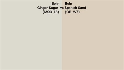 Behr Ginger Sugar Vs Spanish Sand Side By Side Comparison