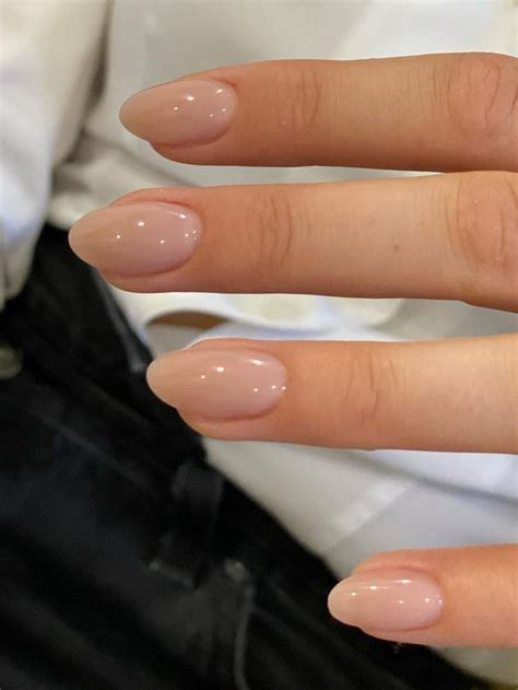 Upgrade Your Look Pcs Long Almond Nail Nude Color Solid Color Daily