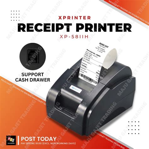 Xprinter Xp 58iih Thermal Receipt Printer Cashier Machine Mesin Resit 58mm Pos System Bluetooth