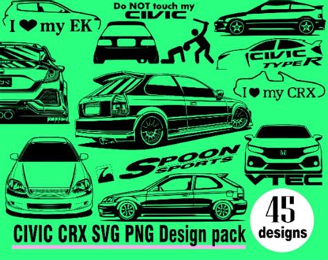 Honda Accord 2023 Front Side Jdm Png Svg Cut File Drawing Illustration Honda Accord 2023