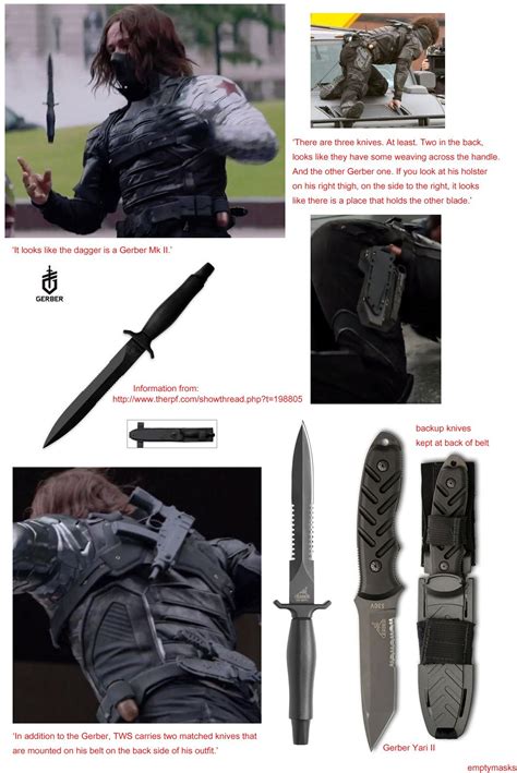 All The Knives The Winter Soldier Usescarries In Captain America The