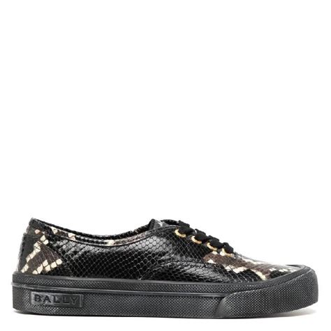 Bally Open Box - Bally Black Leory-Croc Embossed Slip-On Sneakers ...