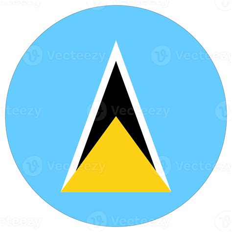 Saint Lucia flag circle shape. Flag of Saint Lucia round shape 27480849 PNG