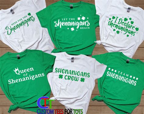 St Patricks Day Shirt Funny Shenanigans Drinking Tee Mens Or Womens