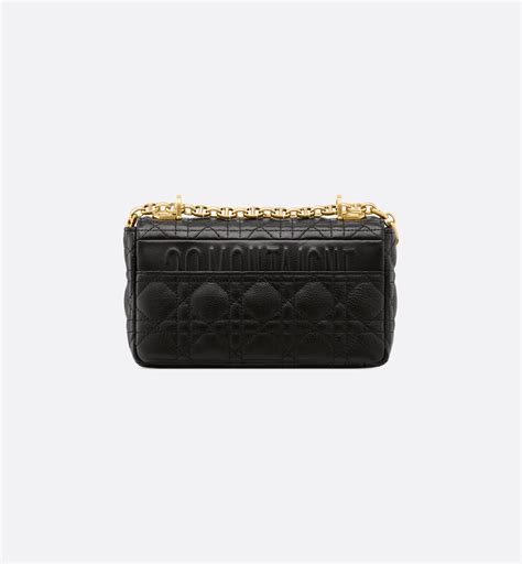 Small Dior Caro Bag Black Supple Cannage Calfskin Dior
