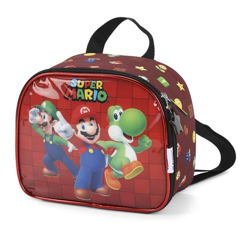 Lancheira Escolar T Rmica Super Mario Bros Vermelho Luxcel