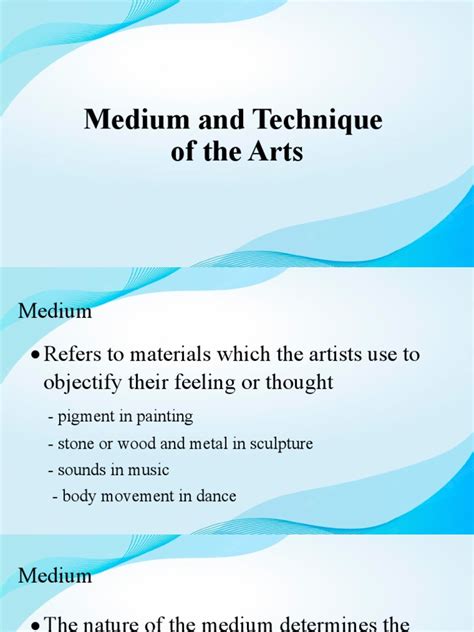 Mediums and Techniques in Art | PDF | Oil Painting | Visual Arts