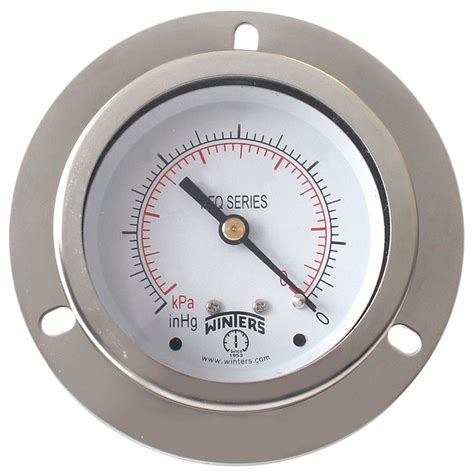 Winters Front Flange 0 To 200 Psi Panel Mount Pressure Gauge 491f88 Pfq906 Dry 25ff Grainger