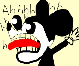 mickey mouse suffers from gigantism in torso - Drawception