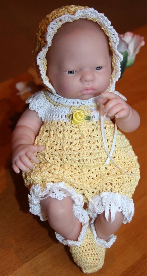 PDF PATTERN Crochet 9 5 Inch Berenguer Baby Doll Thread Romper Sleeper