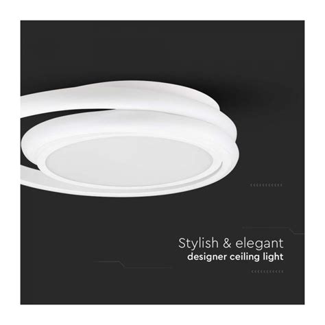 V Tac W Led Designer Ceiling Light White Double Round K Sku