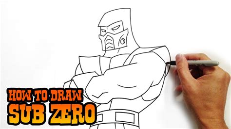 How To Draw Sub Zero Mortal Kombat Youtube