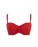 Anya Riva Twist Bandeau Bikini Fiery Red Tkd Lingerie