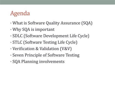 Fundamentals Of Software Quality Assurance Testing PPT