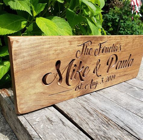 Personalized Wedding Gift, Rustic Sign,engraved Wood Sign, Rustic Decor ...