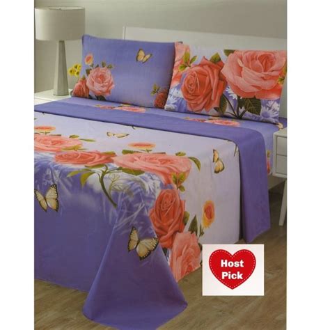 Bedding Floral Bed Sheets Set 4 Piece Set Deep Pocket Bed Sheets