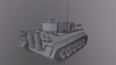 Tiger H1 Tank - 3D Model by Kostiantyn Chudak