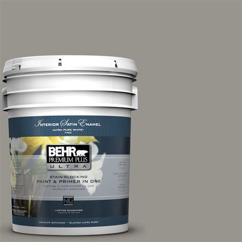 Behr Premium Plus Ultra Gal N Battleship Gray Satin Enamel