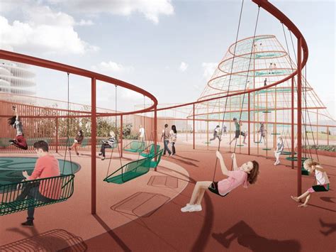 Jaja Designs Park And Play Parking Garage In Copenhagen Urban Playground Playground Design