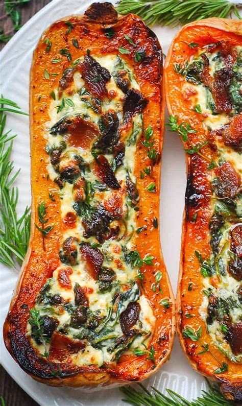 Creamed Spinach Stuffed Butternut Squash Artofit