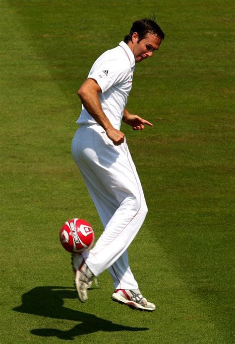 Michael Vaughan Practises His Football Skills Espncricinfo