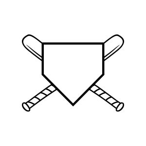 Baseball Bat and Home Plate SVG, Instant Download | PremiumSVG