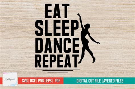 Eat Sleep Dance Repeat Svg Design Graphic By Svgstudiodesignfiles